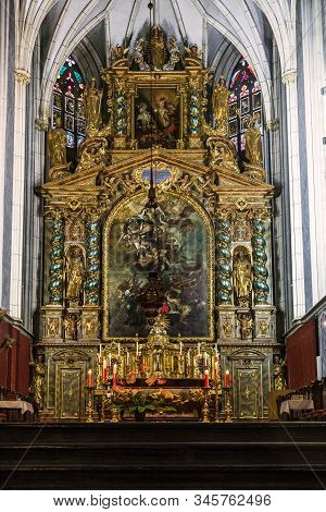 Furth Bei Gottweig, Austria - May 12, 2019: This Is The Main Altar In The Church Of Gottweig Monaste