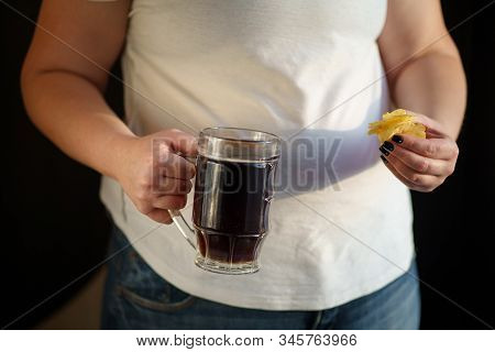 Overweight, Plus Size, Bad Nutrition Habits, Eating Disorder, Unhealthy Food, Alcohol Addiction. Fat
