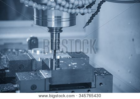 The Cnc Milling Machine Finishing Cut The Injection Mold Parts By Indexable  Solid Ball  Endmill Too