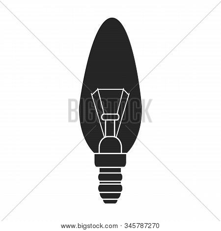 Iight Bulb Vector Icon.black Vector Icon Isolated On White Background Light Bulb.