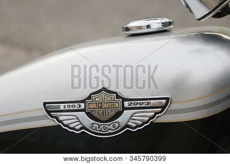 Minsk, Bealrus - May 24, 2019: Harley-davidson Motor Company. Exhibition Of Motorcycles. The Harley-