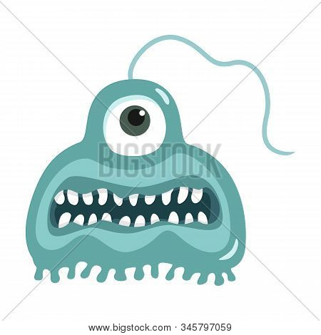 Bacteria Of Virus Vector Icon.cartoon Vector Icon Isolated On White Background Bacteria Of Virus .