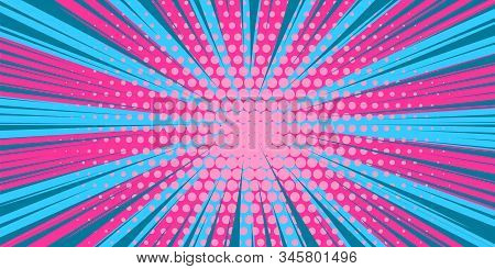 Pop Art Yellow Comics Book Cartoon Magazine Cover. Cartoon Funny Retro Pattern Strip Mock Up. Vector