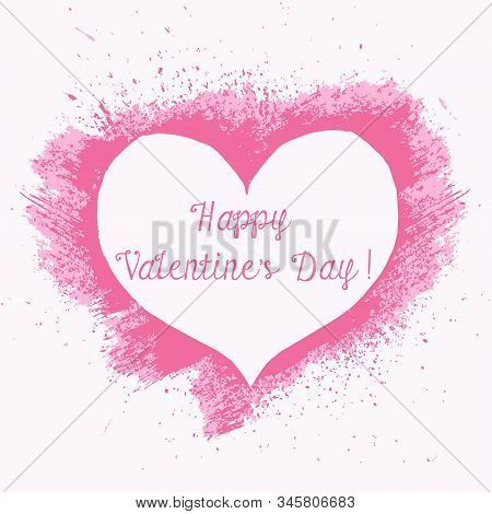 Hand Paint Acrylic Doodle Seamless Pattern With Hearts
