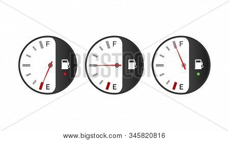 Fuel Indicator. Illustration On White Background For Design , Empty Energy. Vector Stock Illustratio