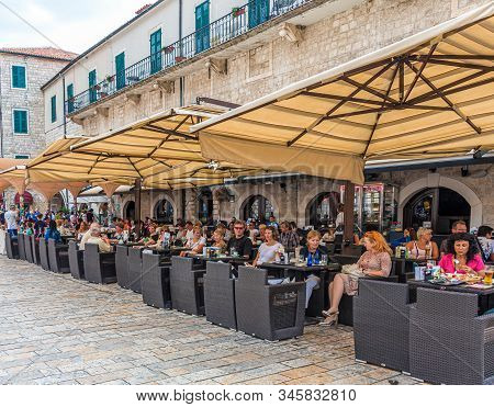 Kotor, Montenegro - May 6, 2013: Kotor, A Unesco World Heritage Site, Is In The Gulf Of Kotor In Mon