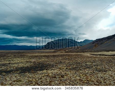 Iceland View Mountain Sky Landscape Travel Grass Field