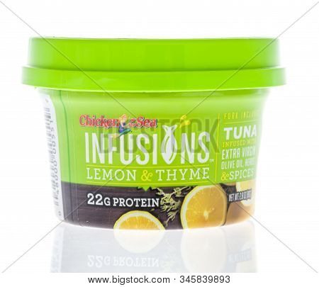 Winneconne, Wi - 14 January 2019 : A Package Of Chicken By The Sea Infusions Lemon And Thyme Tuna On
