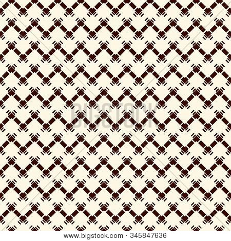 Diamond Checkered Abstract Background. Seamless Surface Pattern With Repeated Zig Zag Hatched Lines.