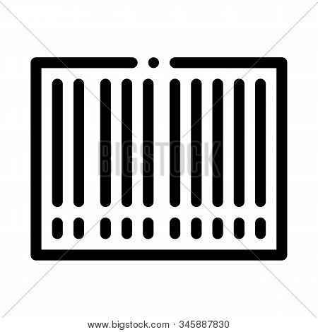 Barcode Bar Code Icon Vector. Outline Barcode Bar Code Sign. Isolated Contour Symbol Illustration