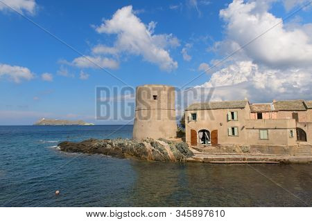 Little village Tollare at Cap Corse on French island Corsica