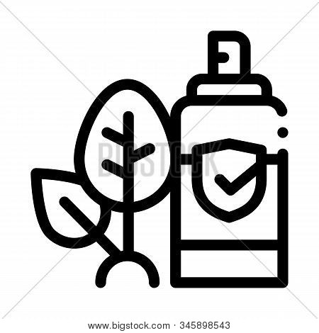 Spray Plant Leaf Icon Vector. Outline Spray Plant Leaf Sign. Isolated Contour Symbol Illustration