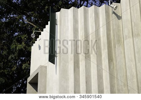 Exterior Design Loft Building In Summer Day, Stock Photo