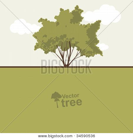 Karte mit Baum und text