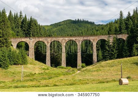 Chmarossky viaduct, old railroad, Telgart, Slovakia
