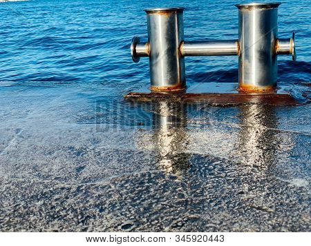 Knecht For Mooring Ship On The Dock