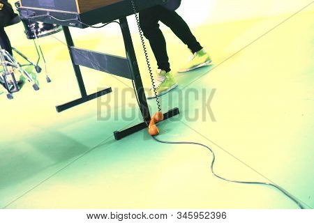 Yellow Old Telephone Hanging Wire Retro Technics