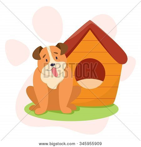 Vector Illustration Of French Buldog Dog Head. Isolated On White Background.