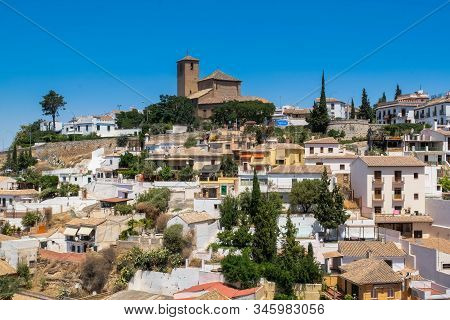 Granada, Spain, Houses In The Albaicin Quarter