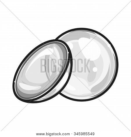 Vector Illustration Of Lense And Contact Symbol. Web Element Of Lense And Optical Vector Icon For St
