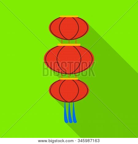 Vector Design Of Lantern And Paper Logo. Set Of Lantern And Ornament Vector Icon For Stock.