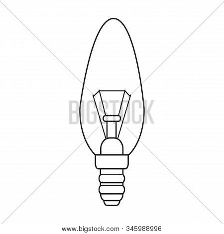 Iight Bulb Vector Icon.line Vector Icon Isolated On White Background Light Bulb.
