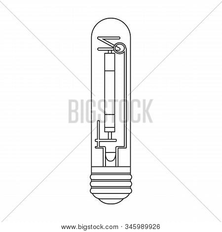 Iight Bulb Vector Icon.line Vector Icon Isolated On White Background Light Bulb.