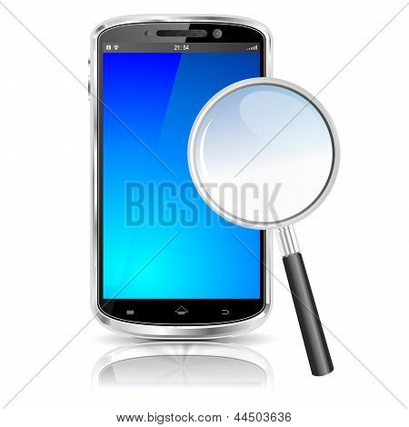 Smartphone s lupou