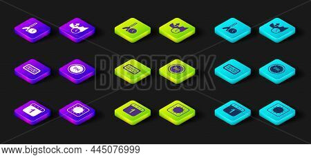 Set Calendar, Sun, Digital Alarm Clock, Day Time, Stocks Market Growth Graphs And Cleaning Icon. Vec