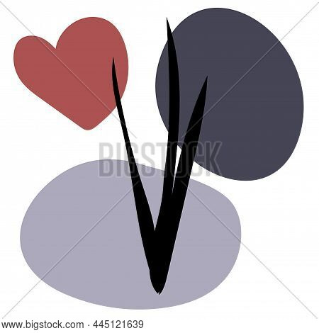 Abstract Minimal Plants Line Art Botanic Style