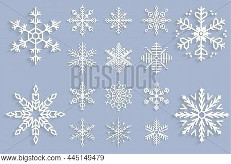 Snowflakes Doodle Hand Drawn For Christmas Design.