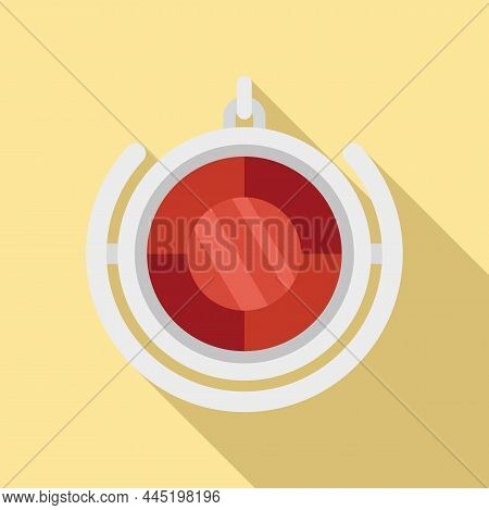Ruby Amulet Icon Flat Vector. Esoteric Bead. Mystical Amulet