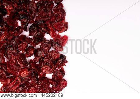 Top View Composition Of Healthy Organic Dry Mirtilli Rossi