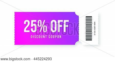 Discount Coupon And Gift Voucher. Discount Voucher, Gift Coupon Design. Colorful Coupon Template For