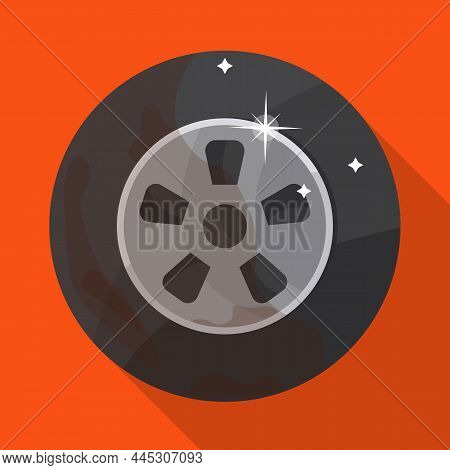 Vector Illustration Of Car And Wheel Icon. Set Of Car And Tire Stock Symbol For Web.