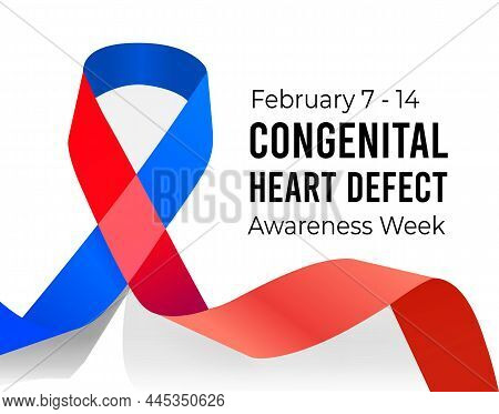 Congenital Heart Defect Awareness Week. Vector Illustration On White