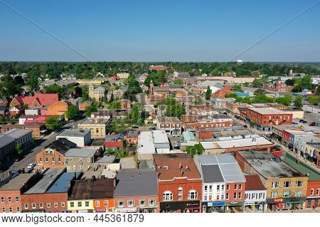 Simcoe, Ontario/canada - June 29: An Aerial Of Downtown Simcoe, Ontario, Canada, Editorial On June 2