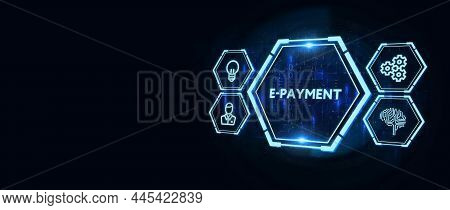 E-payment. Digital Money Online Banking Financial Technology Concept. 3d Illustration