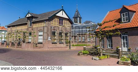 Urk, Netherlands - April 22, 2020: Panorama Of The Former Town Hall Of Urk, Netherlands
