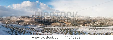 View Of Palestine In Winter - West Bank, Israel