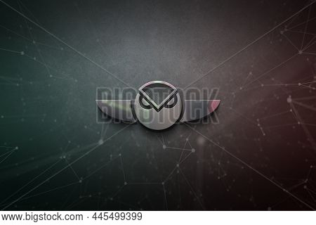 3d Rendering Gnosis Cryptocurrency Coin On Colorful Background, Cryptocurrency Concept Color Art