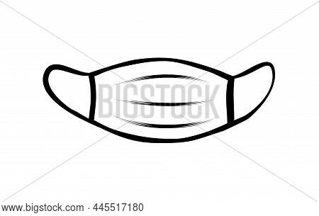 Medical Mask Covid 19 Icon Isolated On White Background