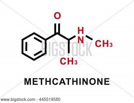 Methcathinone Chemical Formula. Methcathinone Chemical Molecular Structure. Vector Illustration