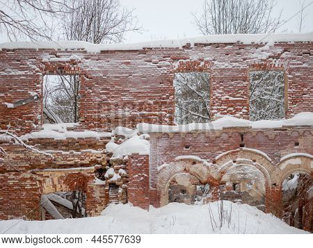 Ruins Of A Noble Estate Under The Snow