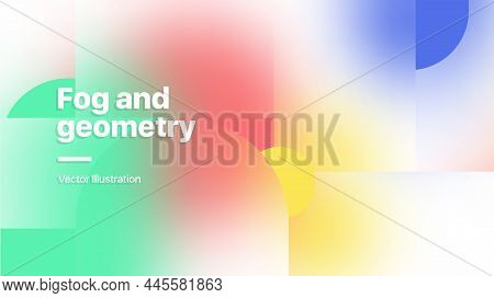 Glass Morphism Vector Background Design. Landing Page Template