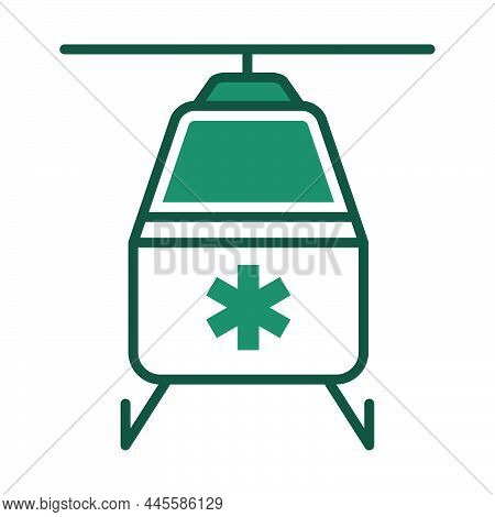 Medevac Icon. Editable Bold Outline With Color Fill Design. Vector Illustration.