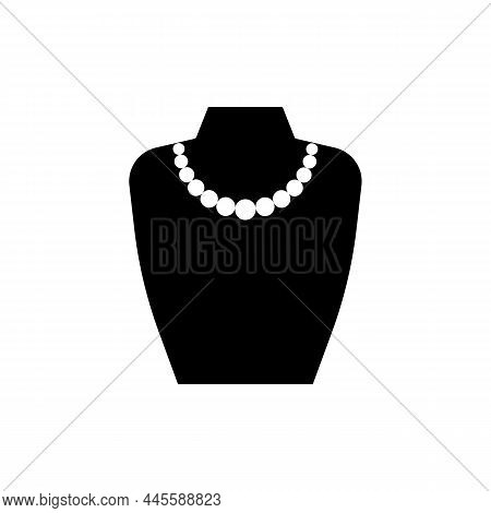 Necklace Jewelry Vector Icon. Vector Symbol Stock Illustration Web.