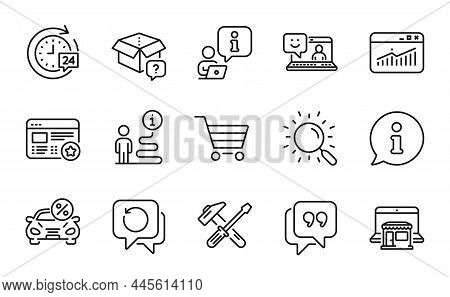 Technology Icons Set. Included Icon As Quote Bubble, Favorite, Website Statistics Signs. Recovery Da