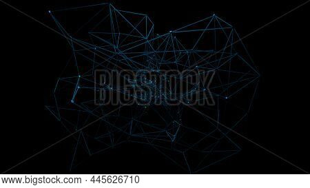 Abstract Plexus Seamless Loop Background With Connected Dots And Lines. Design. Artificial Intellige