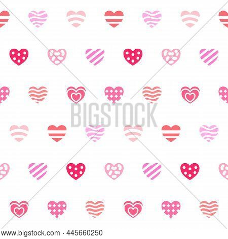 Simple Cute Pink Love Rainbow Vector Seamless Pattern Design
